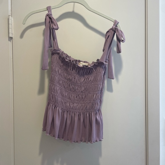 Altard State Cropped purple rouched top - Picture 1 of 3